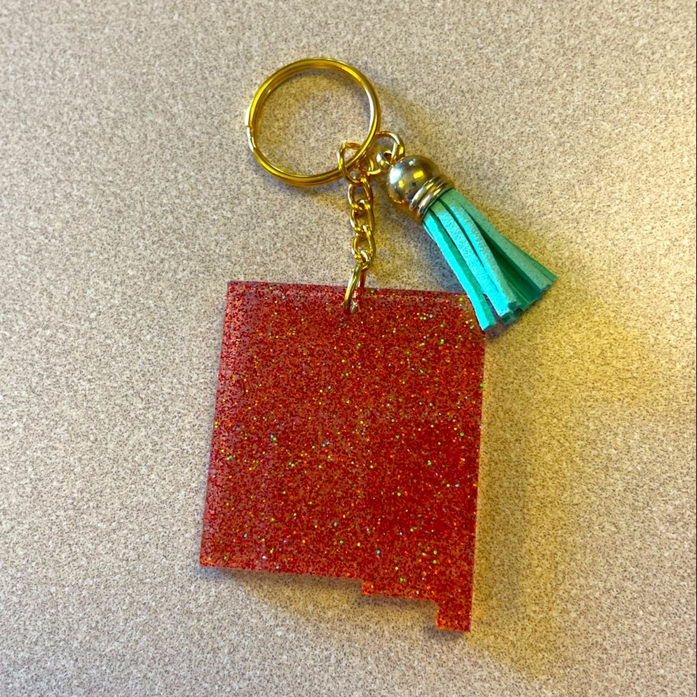 Handmade U.S. State Keychain - New Mexico